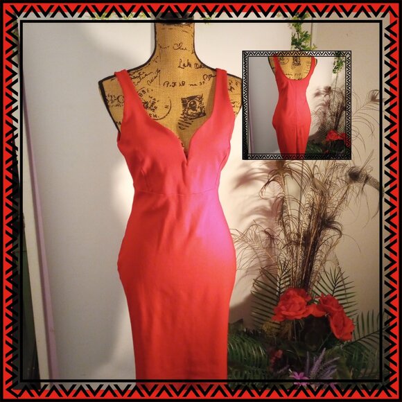 Fashion Nova Red Knit Dress Size M - Picture 1 of 5